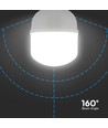 E27 60W LED-lamp - T160, met E40-fittingadapter