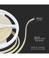 5m 10W/m Waterdichte COB-LED strip - 24V DC, IP67, 320 LED's per meter, COB LED