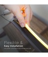 5m 10W/m Waterdichte COB-LED strip - 24V DC, IP67, 320 LED's per meter, COB LED