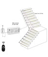 11W per trede Trap LED COB-strip-set - 24V DC, IP20, Tot 16 treden