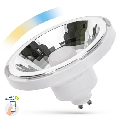 GU10 10W Wit Smart Home LED-spot - AR111, Tuya/Smart Life, werkt met Google Home, Alexa en smartphones