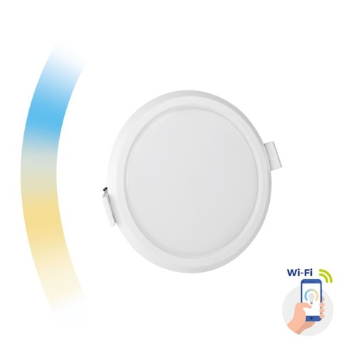 6W Smart home LED inbouwpaneel - Afmetingen: Ø11,2 cm, Tuya/Smart Life, Google Home en app, zaagmaat: Ø10,5 cm