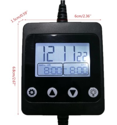 LED-timer met DC-stekker - Voor enkelkleurige LED, 12/24V, max. 150W