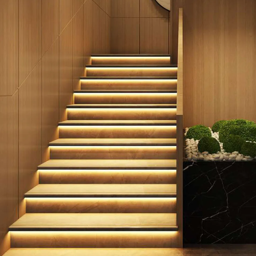 11W per trede Trap LED COB strip-set - 24V DC, IP20, Tot 20 treden, met sensor + aan/uit-schakelaar