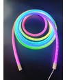 5m RGBIC Neon flex slang - USB, Gevlochten touw, Bluetooth App, afstandsbediening, Complete set