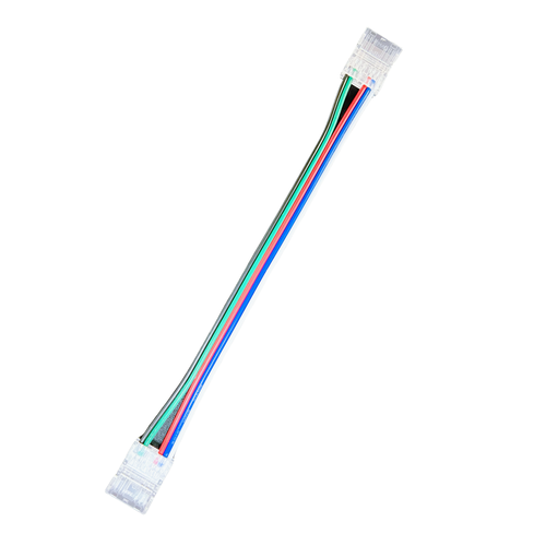 Verbindingsstuk met kabel voor LED-strip - 12mm, RGB+W COB, IP20, 5V-24V