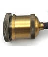 Lampfitting & rozet, Designer - Antiek brons, 150 cm snoer, E27