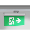 LED EXIT-bord voor rails - 3W, 2 uur batterij, inclusief pictogrammen, voor 3-fase rails