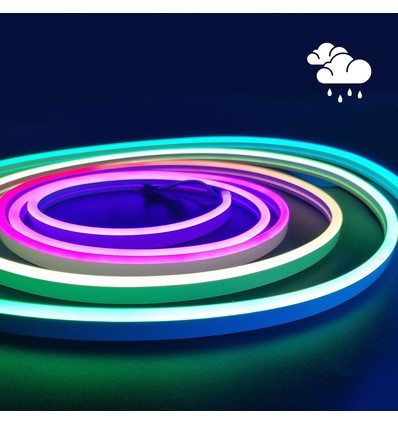 16W/m Waterdichte RGBIC Neon Flex strip - 20m, 96 LED per meter, 24V, 8x16, IP65
