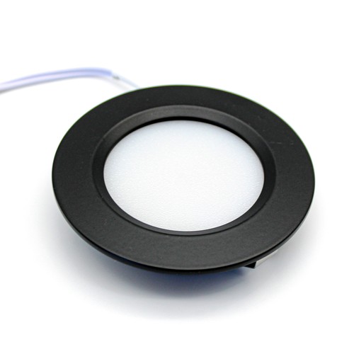 2,7W Ø6,8cm Reco68 meubelspot inbouw RA92 - 12V DC, Boorgat: Ø5,5 cm, Afmetingen: Ø6,8 cm, Zwart