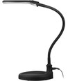 LED loeplamp met flexibele hals 6W - Zwart, bureaulamp, klem