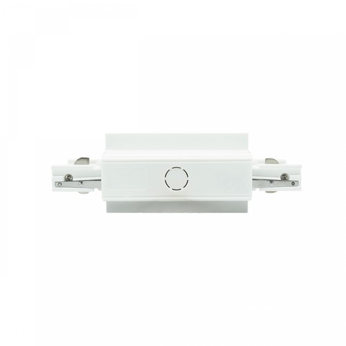 Ingebouwde doorvoerkoppeling voor railsysteem - Wit, 230V, PC kunststof, 2 jaar garantie