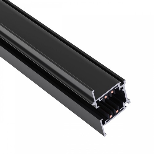 1m 3-fase spanningsrail - Zwart, 100cm, IP20, voor railspots