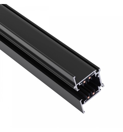 1m 3-fase spanningsrail - Zwart, 100cm, IP20, voor railspots