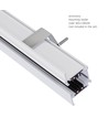 100cm 3-fase inbouwrail - Wit, SPS 2, aluminium, IP20, voor 230V railsysteem