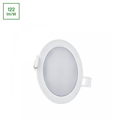 6W Algine 2-in-1 inbouw/opbouw paneel - 125lm/W, Ø11,5cm, 3000K, witte rand, rond