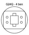 G24Q 7W LED-lamp - 120°, warm wit, mat