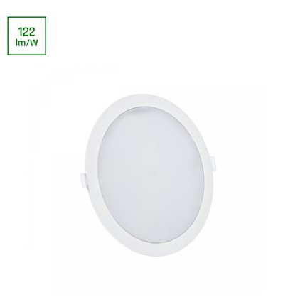 18W Ø22cm Algine 2-in-1 inbouwpaneel - 122lm/W, 4000K, witte rand, rond, inbouw of opbouw