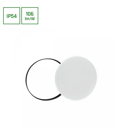 32W LED plafondlamp met sensor - Ø38cm, 3000K, 3380lm, witte rand, ingebouwde bewegingssensor