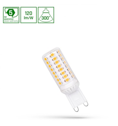 G9 4,5W LED lamp - 540lm, 120lm/W, 3000K, warm wit