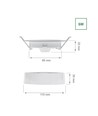 6W Ø11,5cm 2-in-1 inbouw- en opbouwpanel - 750lm, 4000K, witte rand, rond design