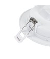 6W Ø11,5cm 2-in-1 inbouw- en opbouwpanel - 750lm, 4000K, witte rand, rond design