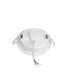 6W Ø11,5cm 2-in-1 inbouw- en opbouwpanel - 750lm, 4000K, witte rand, rond design