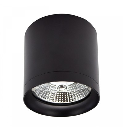 Plafondlamp voor AR111 GU10 - Zwart, Ø11,8cm, 11cm hoog, aluminium, zonder lichtbron