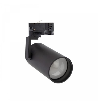 3-fase GU10 railspot Madara Slim - Zwart, excl. lichtbron, voor MR11 lamp, max 4W LED