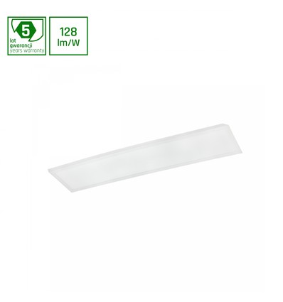 30x120 LED paneel, 40W - 128lm/W, 3000K, 5 jaar garantie, witte rand