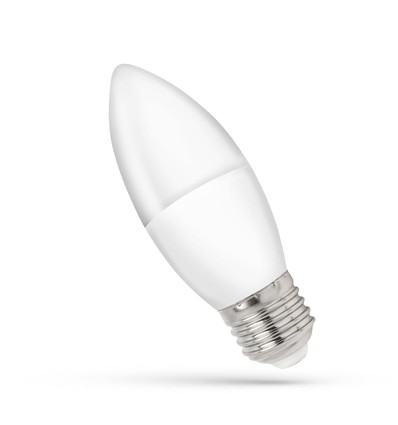 8W LED kaarslamp - C37, 160 graden, 230V, E27