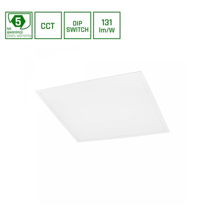 60x60 LED paneel, 30W/40W/48W - CCT, 120lm/W, 5 jaar garantie, witte rand