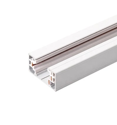 LEDlife 1 meter rail voor railspots - Wit, 1-fase, 1F3W, compleet met aansluiting en eindkap
