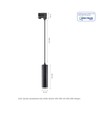 MADARA MINI RING GU10 HANGLAMP VOOR 3-FASE RAIL 230V IP25 FI55*200MM ZWART