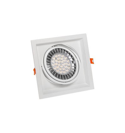 GU10 Maxi Uno inbouwspot voor AR111 - Wit, 186x186 mm, IP20, zonder lichtbron