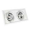 GU10 x2 AR111 MDD MAXI DUE inbouwspot - Wit, aluminium, 186x336 mm, zonder lichtbron