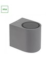 GU10 opbouw plafondlamp, IP54 - Zwart/grijs, buiten/binnen, max 6W LED, zonder lichtbron