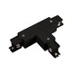 T-connector voor 3-fase rails - Links, zwart, Spectrum