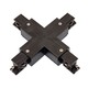 X-connector voor 3-fase rails - Zwart, Spectrum
