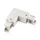 L-connector voor 3-fase rails - Rechts, wit, Spectrum