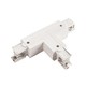 T-connector voor 3-fase rails - Links, wit, Spectrum
