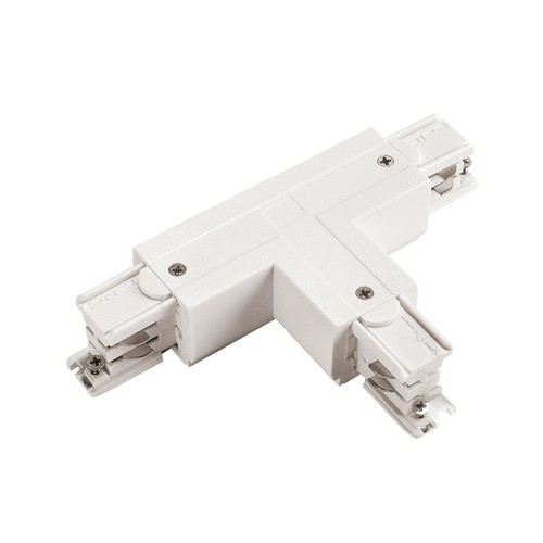 T-connector voor 3-fase rails - Links, wit, Spectrum