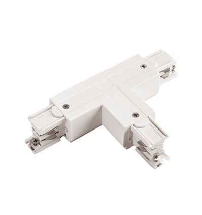 T-connector voor 3-fase rails - Links, wit, Spectrum