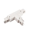 T-connector voor 3-fase rails - Links, wit, Spectrum