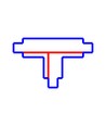 T-verbindingsstuk voor 3-fase rails - Rechts, zwart, Spectrum