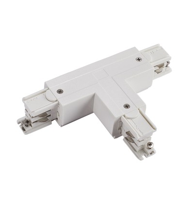 T-connector voor 3-fase rails - Rechts, wit, Spectrum