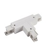 T-connector voor 3-fase rails - Rechts, wit, Spectrum
