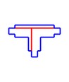T-connector voor 3-fase rails - T2, Links, zwart, Spectrum
