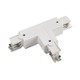T-connector voor 3-fase rails - T2, links, wit, Spectrum