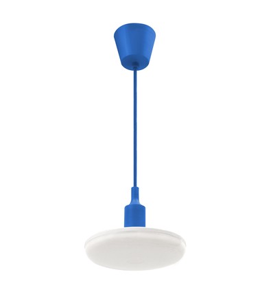 18W ALBENE ECO LED lamp - 1400lm, IP20, warm wit, wit met blauw snoer